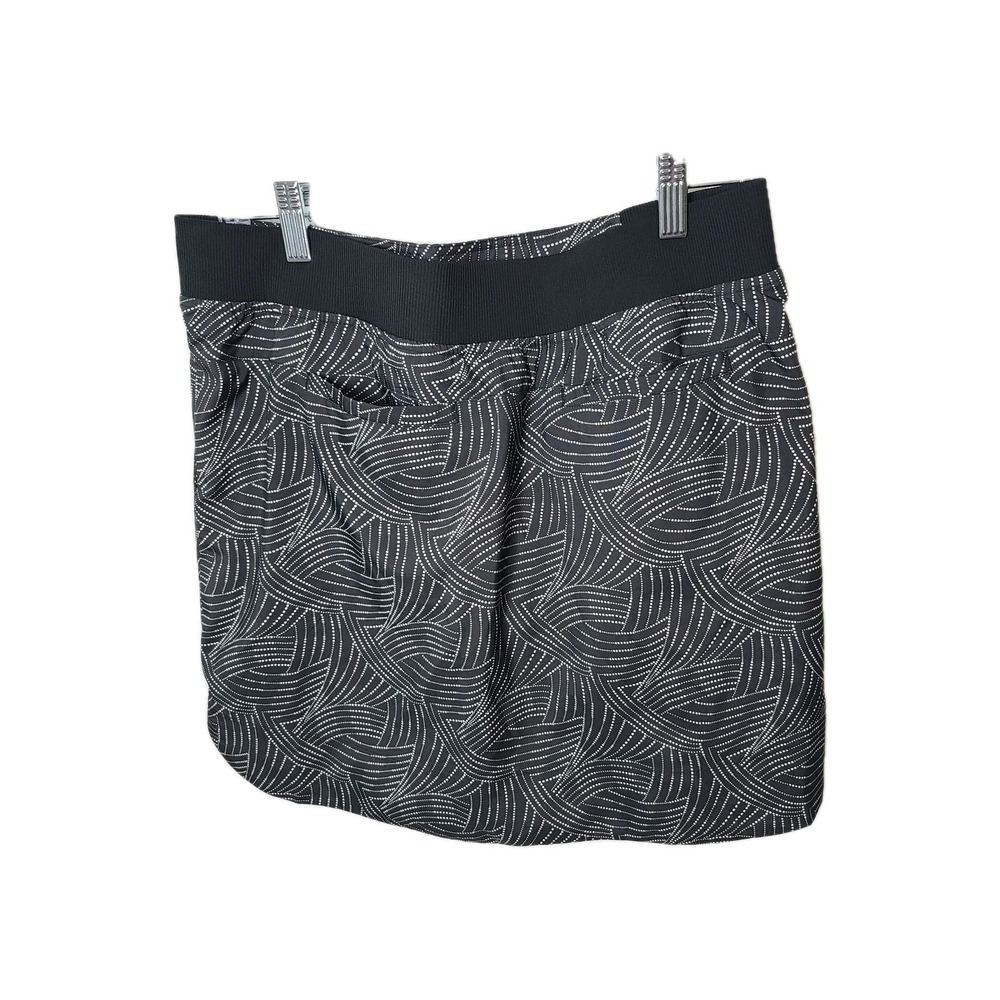 Cypress Club Golf Skort Smoothing Waistband Slimming Silhouette‎ Black White M